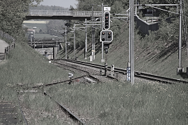Gleisanlage Einfahrt Bahnhof Kloten